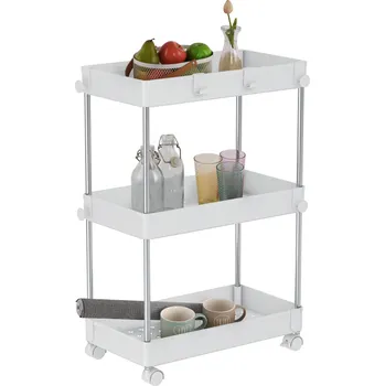 Knihovna Pojízdný regál, bílá, ALIOL TYP 1