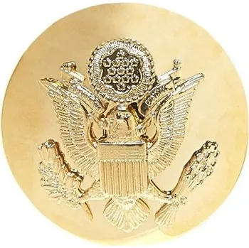 Odznak US ARMY čepicový kulatý ZLATÝ