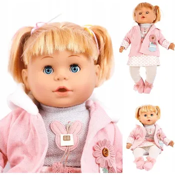 Panenka Panenka Miminko Jako Živá Velká 42 cm Zpívá a mluví polsky Interaktivní Gumová