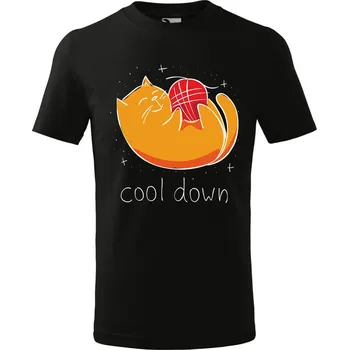 Chlapecké tričko Dětské tričko s potiskem Cool down Velikost: 158/12 let, Barva trička: Černá