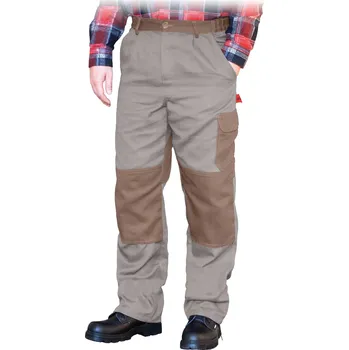 Pánské oblečení Pánské pracovní kalhoty do pasu BOMULL 100% Bavlna prodyšné BÉŽOVÉ vel. 56