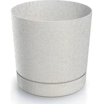 Květináč Květináč TUBOS P ECO WOOD bílý matný, varianta 33,8 cm