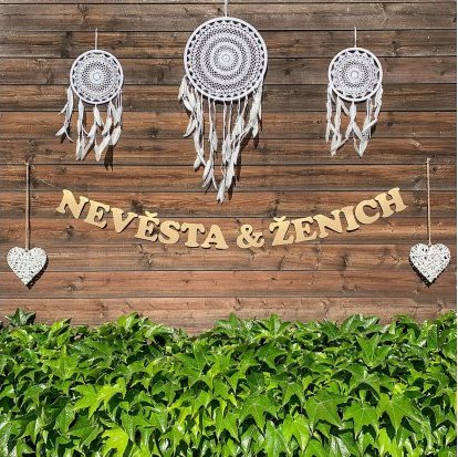 Girlanda svatební - Nevěsta s ženich