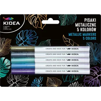 METALICKÉ Pastelové FIXY sada 5 BAREV Derform do ŠKOLY Tenké fixy