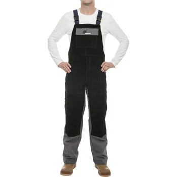 Příslušenství ke svářečce Svářečské kalhoty WELDAS Arc Knight s laclem a koženou výstuží Velikost: M