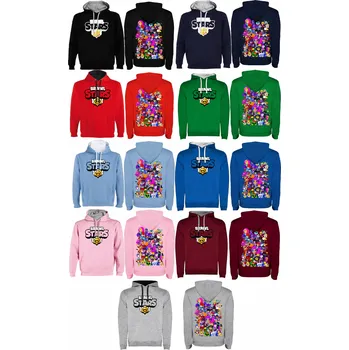 Chlapecká mikina Stylová mikina Brawl Stars se všemi postavičkami Barva: černá, Velikost: 110/116 - 5/6let