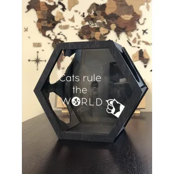 Pelíšek pro kočku Enjoy the Wood závěsný domeček pro kočky Cats House Hexagon