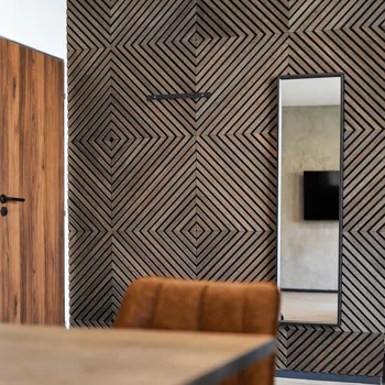 Obklad Designový panel Diagonal Dub černý