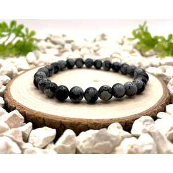 Náramek Certom Minerální náramek – vločkový obsidián | Očista a ochrana 0194