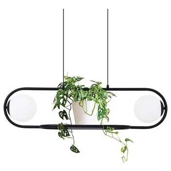 Závěsné svítidlo s prostorem na květiny FINESTRA černá