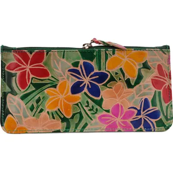 Penál Kožené ploché pouzdro Hawai zelené