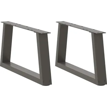 Stolová podnož Nohy k jídelnímu stolu ve tvaru V, 3 ks, antracitové, 80 x (72-73,3) cm, ocel