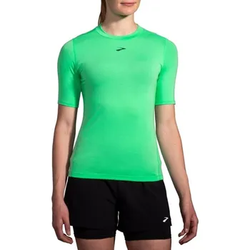 Dámské oblečení Dámské triko Brooks High Point Short Sleeve zelená S