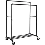 Dvojitý stojan na oblečení RARE, vodovodní roury 100x59x162cm, černá SongmicsHome 169403545