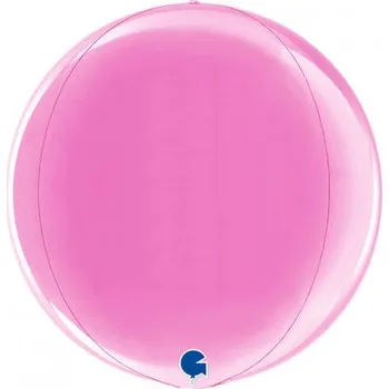 Balónek Koule tm. růžová 4D 38cm/15" fóliový balónek nafukovací