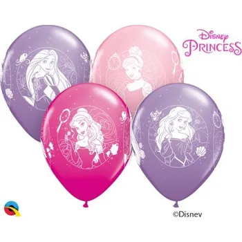 Balónek Potisk PRINCEZNY DISNEY 12"/30cm - Balónek Qualatex 6ks