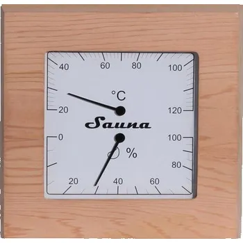 Teploměr s vlhkoměrem Harvia - čtverec, cedr