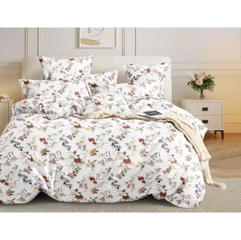 Povlečení NOVINKA 2025 ! LUXUSNÍ BAVLNĚNÉ POVLEČENÍ 140x200/70x90 cm - KVÍTKY vzor C + POVLAK NA POLŠTÁŘEK ZDARMA !