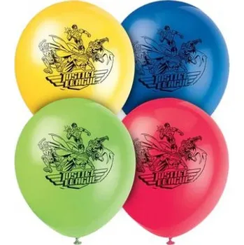 Balónek Balónek pastel 30cm potisk Liga spravedlnosti 8ks