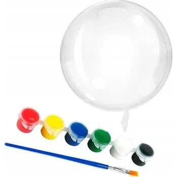 Balónek Balónek s barvičkami, balónek k malování BOBO clear