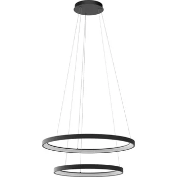 Redo 01-3922 Iconic, černé závěsné svítidlo LED 110W 3000/4000K, tříkrokové stmívání, průměr 78/58cm