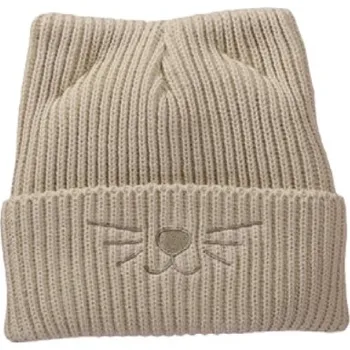 Čepice Pletená čepice s výšivkou PLETEX P362 Barva: Béžová