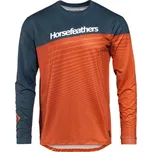 Dres s dlouhým rukávem HORSEFEATHERS Quantum Petrol/Burnt Orange - S