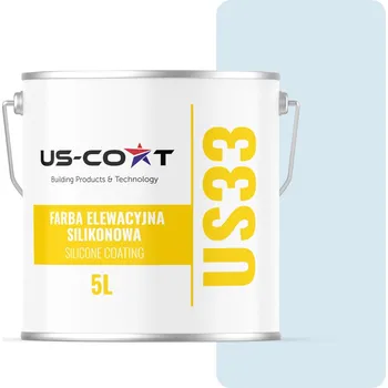barva na zeď Silikonová fasádní a nástěnná Barva US-Coat 5 l BÍLÁ ŠPINAVĚ MODRÁ F111 HYDROFOBNÍ UV matná