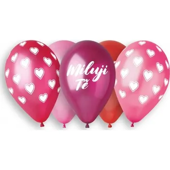 Balónek OB balónky GS120 Miluji Tě, srdíčka (5ks)