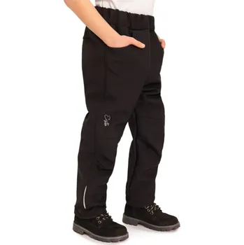 Esito (ušito v ČR) Dětské softshellové kalhoty Esito s fleecem DUO černé