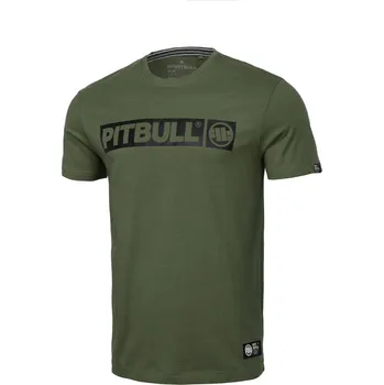 Pánské tričko PitBull West Coast - HILLTOP 170 olivově zelené Barva: olivová, Vel: 3XL