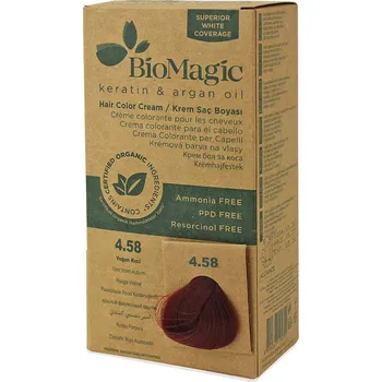 Barva na vlasy Barva na vlasy červená kaštanová (4.58) 250 g - BIOMAGIC