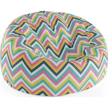 Sedací pytel Sablio Sedací vak Cocoon Duhové klikyháky - 75 x 45 x 35 cm