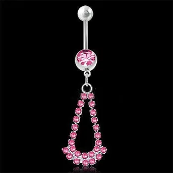 Piercing Piercing ocel růžový 10 (Piercing chirurgická ocel do pupíku)