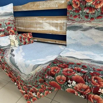 ubrus Tegatex Gobelínový ubrus - pole vlčích máků Velikost: 40*140 cm