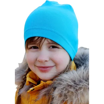 Čepice Bavlněná čepice PLETEX - B699 -tyrkysová Obvod hlavy v cm: 52-56 cm