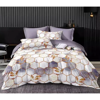 Povlečení TOTÁLNÍ VÝPRODEJ ! OBOUSTRANNÉ BAVLNĚNÉ POVLEČENÍ s 3D efektem na 2 postele HONEYCOMB WHITE + PROSTĚRADLO ZDARMA !