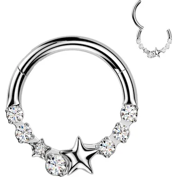 Piercing Šperky4U Ocelový piercing - segment kruh - SG119-1208