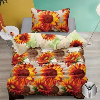 Povlečení TOTÁLNÍ VÝPRODEJ ! OBOUSTRANNÉ BAVLNĚNÉ POVLEČENÍ NA 1 POSTEL 140x200/70x90 cm - SUNFLOWER