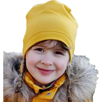 Čepice Bavlněná čepice PLETEX - B699 - hořčicová Obvod hlavy v cm: 44-48 cm