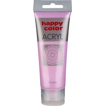Vodová barva AKRYLOVÉ BARVY 75 Ml v tubě růžová metalická HAPPY COLOR DEKORAČNÍ BARVY