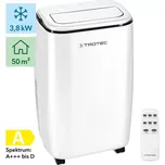 Mobilní klimatizace PAC 3800 S Trotec - 3,8 kW (13000 Btu/h) - zdarma těsnění do oken Airlock 100 Trotec (Mimořádně úsporná klimatizace s třídou energetické účinnosti A+)