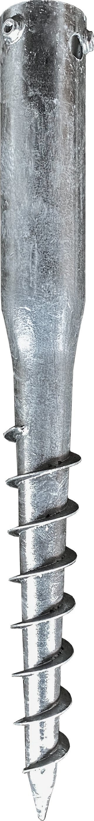 Zemní vrut 650/68 - délka 650 mm, průměr 68 mm, 3 matky