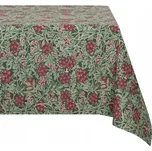 Ubrus HOYA 200 bavlněný zelený s květinovým vzorem na stůl