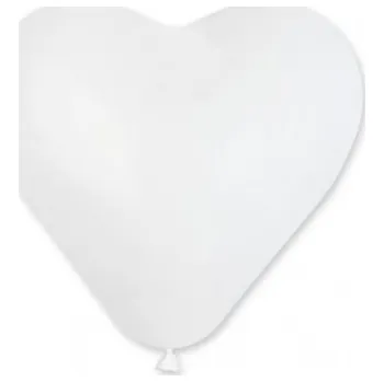 Balónek Balónky ve tvaru srdce (55cm,22") #001 bílá
