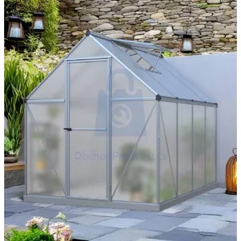 Skleník Skleník polykarbonátový, LanitPlast SARANA 1820 x 3030 x 2080 mm, PC 4 mm, černý, balení 1 ks