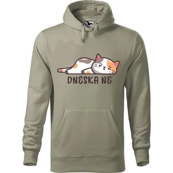 Pánská mikina Pánská mikina s potiskem Dneska ne Velikost (muž): XL, Vyberte barvu: Světlá khaki