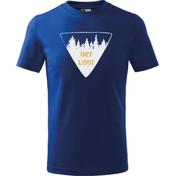 Chlapecké tričko Dětské tričko s potiskem Get lost Velikost: 122/6 let, Barva trička: Královsky modrá