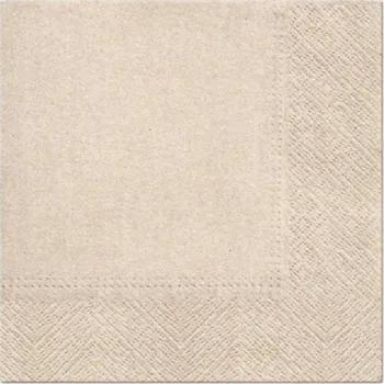 Papírový ubrousek Papírové ubrousky jednobarevné PAW We Care Kraft 33x33cm/20ks