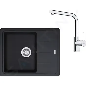 Granitový dřez Franke Sety Kuchyňský set G262O, fragranitový dřez BFG 611-62 a baterie FS 3230.031, onyx/chrom, 114.0700.731